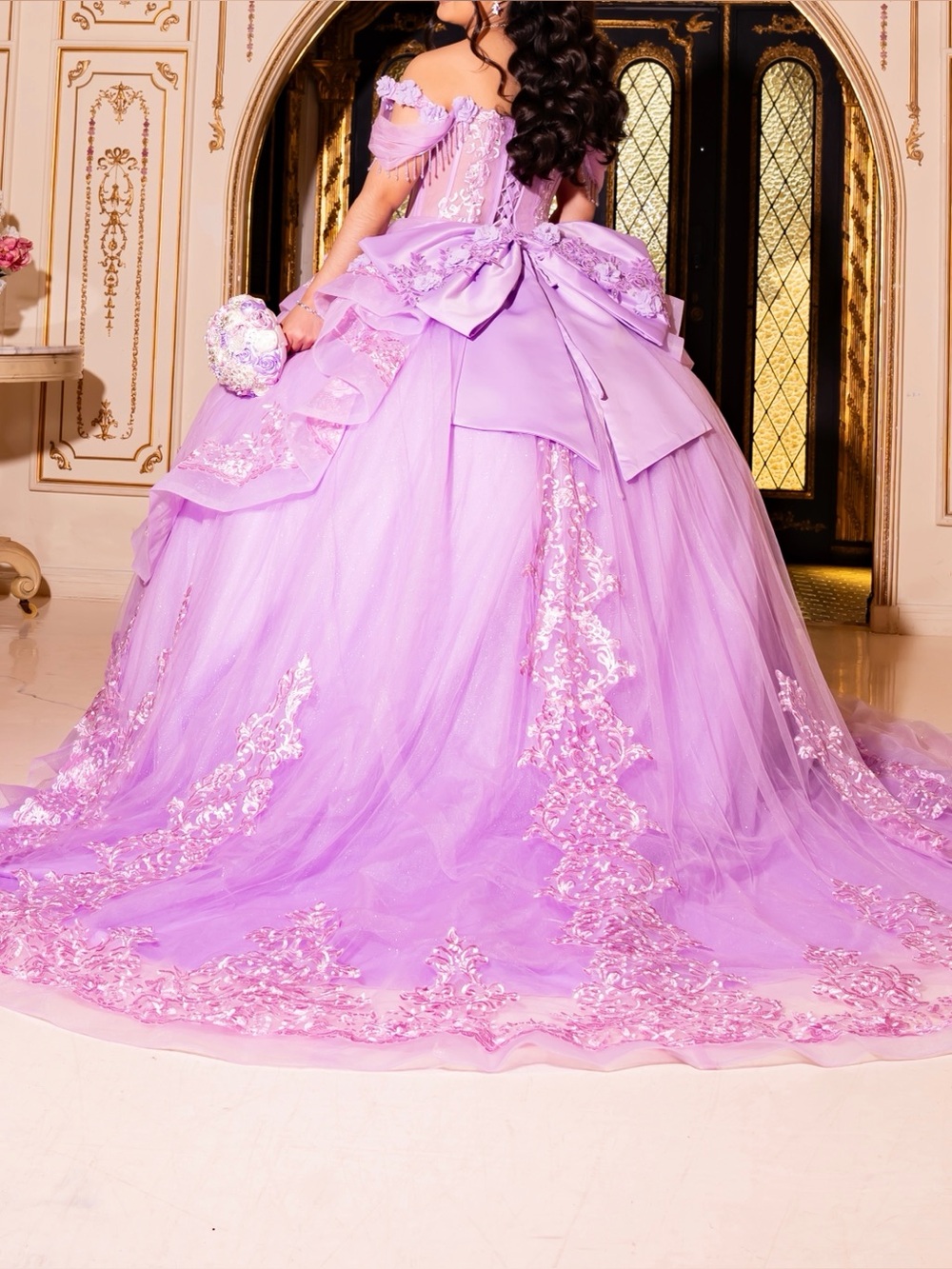 Lilac Princess Dress for quinceañera (crinoline underskirt is not included)$600